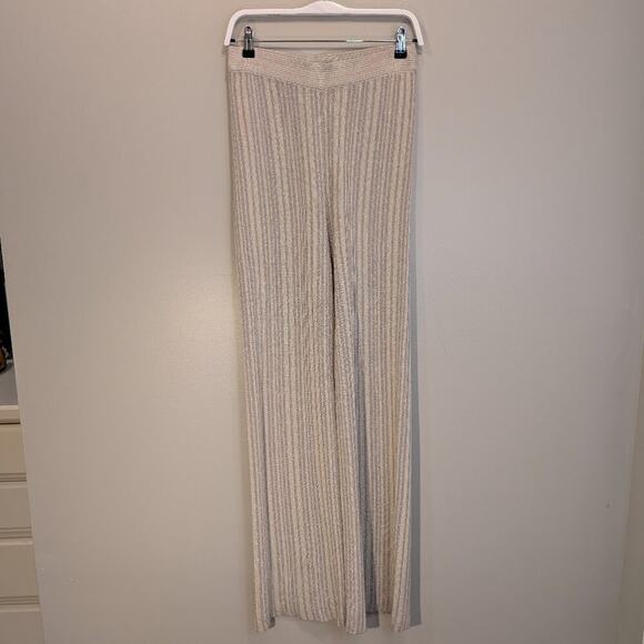 House of Harlow 1960 Flare Pants Metallic Knit Retro Vibes Glam - Size S - Picture 1 of 9